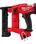 M18 Fuel 18Ga One Quarter Narrow Crown Stapler for quick heavy duty fastening without a compressor side view