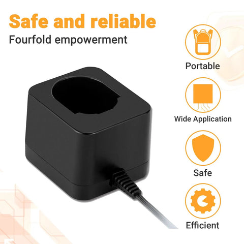Portable 7.2V To 18V Battery Charger For Black And Decker PS120 PS130 PS140 Ni-MH Ni-Cd Pod Style Batteries with power cable