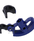 Heavy Duty Fan Shaped Pipe Bender For Accurate PVC And Galvanized Tube Bending showing blue manual tube bender with nodular cast iron features.