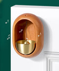 Dope Door Bell For Entry Alerts And Quick Decor Magnetically Attached Handmade Cherrywood With Matte Brass Finish Perfect For Home Shop Cafe Or Office