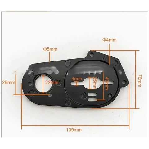 Skateboard Motor Mount Bracket Guard Cover For 53 And 63 Motors, Fits 160mm, 6 Inch, And 8 Inch Wheels with dimensions