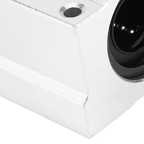 Close-up of Rock Solid Aluminum Alloy Linear Motion Ball Bearing Slide Block designed for heavy duty use in industrial projects.