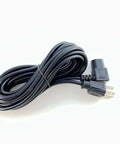 8 Foot Heavy Duty AC Power Cord For Scales And Food Price Displays Plug In Replacement Part Fits Digital Price Tags Produce Meat And Deli Counters 60Lb Capacity UL Listed RoHS Black, coiled view on white background