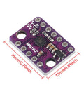 4 Pack GY BMI160 6DOF 6 Axis Sensor Module Gravity Sensor Accelerometer Gyroscope With I2C And SPI 3 To 5V Low Power Compact Inertial Measurement Unit For Mobile Projects, purple PCB 18x13mm