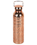 Copper Water Bottle With Easy Temperature Control And Built Tough Leakproof Insulated Design visible in gold finish