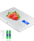 Precision Kitchen Scale For Home Cooks Waterproof Rechargeable Digital Food Scale 33Lb Capacity With strawberries displayed