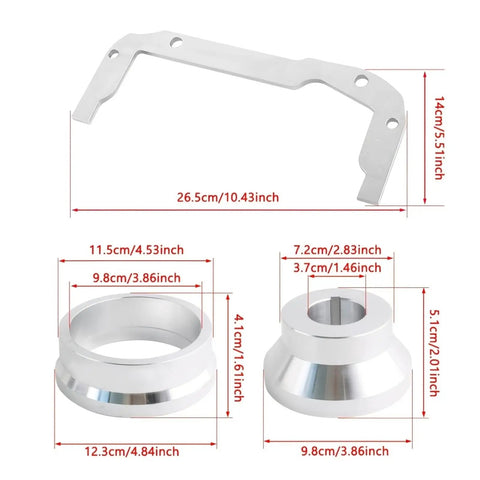 Heavy Duty Billet Alignment Tool For LS1 LS2 LS3 LS6 4.8 5.3 5.7 6.0 Engines Perfect Front And Rear Cover Oil Pan Fix With Precision Gear And Smooth Fit, billet aluminum set with size measurements
