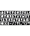 Heavy Duty Complete Sign Router Template Set For Custom Letters And Numbers In 1.5 Inch And 2.5 Inch Sizes, 140pc black stencil kit