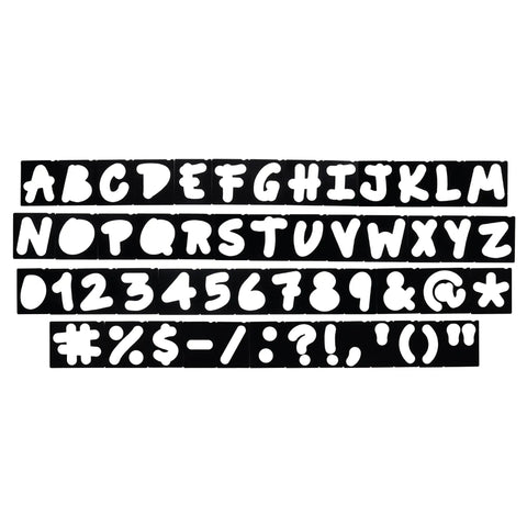 Heavy Duty Complete Sign Router Template Set For Custom Letters And Numbers In 1.5 Inch And 2.5 Inch Sizes, 140pc black stencil kit