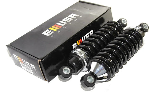 Rear Left And Right Street Rod Coil Over Shocks With Black Coated Springs 400 Pound Rate for Rear Suspension with Box