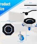 Product size diagram showing dimensions of Heavy Duty Furniture Movers And Hex Sliders With Roller Wheels No Sweat Moving Tool Set.