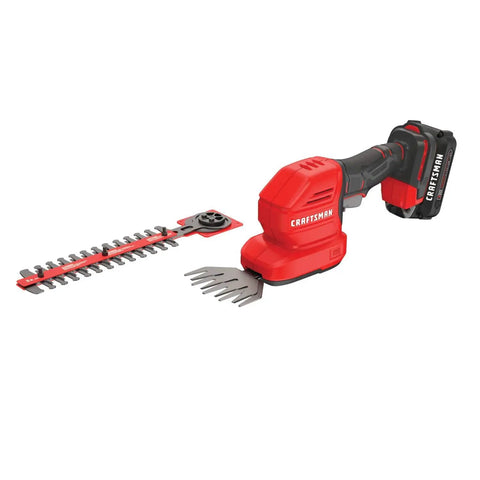 V20 4 Inch Cordless Handheld Grass Trimmer And 8 Inch Mini Hedge Trimmer Kit with battery and charger, 2-in-1 shear and trimmer