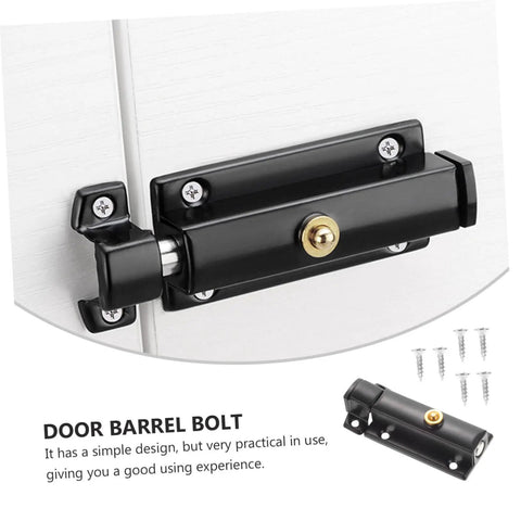 Tough As Nails Heavy Duty Barrel Bolts 2 Pack Slide Lock For Double Doors Gates And Barns Spring Loaded Flush Bolt With Quick Release Button For Slam Secure Home Security Setup