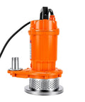 Heavy Duty Submersible Sump Pump For Basement Flood Control Features 6000Gph Output And A Quiet 370W Motor with orange casing.
