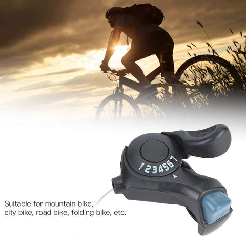 3x7 Mountain Bike Thumb Shifter Set With Right Trigger 7 Speed And Left Friction Thumb Lever For Triple Cranksets 1 Meter Cable