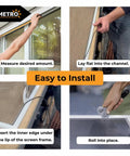 Round Screen Spline One Eighth Inch Black Vinyl Roll installation steps for windows and sliding doors, easy to install DIY guide.