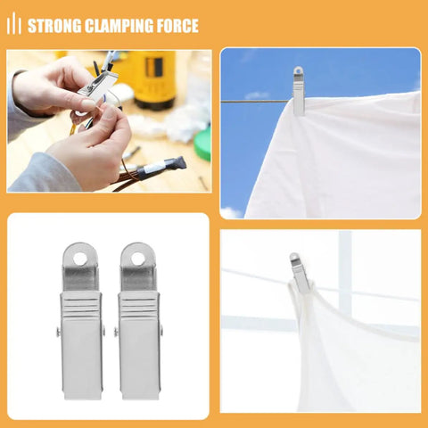 Top Grade 24pcs Metal Alligator Clips Mini Spring Clamp Kit With Strong Clamping Force And Portable Silver Wire Clamps For Lab Testing Work And Electrical Projects That Are Total Game Changers. silver metal alligator clip holding wire and cloth on line