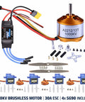 All In One Ready To Build RC Airplane Kit With A2212 KV1000 Motor 30A ESC Four Servos Two Propellers XT60 Connector Motor Mount Rudder