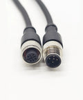 3.28ft M12 5 Pin Cable Connector Straight Aviation Plug Waterproof IP67 Male To Female Sensor PVC Socket 60V 4A