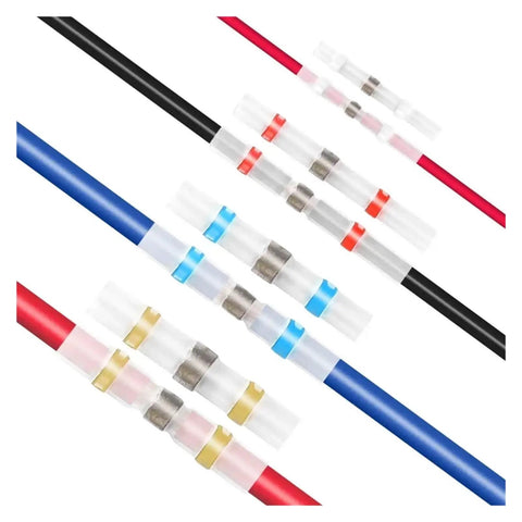 Get This Sick 1000Pc Heat Shrink Butt Crimp Terminals Solder Seal Electrical Wire Cable Splice Kit In One Bold Color For All Your DIY Car And Home Projects Today, assorted heat shrink splice connectors on wires
