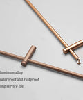 Badass Adjustable Aluminum Floating Shelf Brackets Hella Sturdy Guardrail Mounts For Cabinets And Collectibles Rock Solid Rustproof Wall Support For Diy Home Decor, bronze aluminum rods.