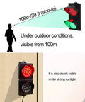 Heavy Duty Industrial Led Loading Dock Traffic Light Wall Mount Signal Lamp Automotive Warehouse shown with red and green lights.