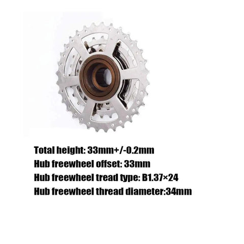 Beefy Six Speed Freewheel 14 To 32 Teeth Built For Mountain Fat Cargo And City Commuter Bikes With Hub Motor Compatibility