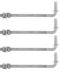10 Inch J Bolt Gate Hinges Set For Chain Link Fences And Cattle Corrals Heavy Duty Threaded Hinges With Five Eighth Inch Pins Four Pack Of Durable Iron Gate Hinges For Farm Gates Panels And Corrals
