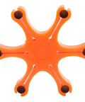 Flexible Black Powder Revolver Capper Set 6 Pack for Number 10 Percussion Caps, high visibility orange star-shaped design