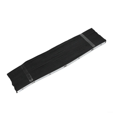 Telescopic Accordion Bellows Cover For CNC Machines And Tools Built Tough To Protect Milling Machines And Lathes Guide Rails From Chips And Oil Black 400x600mm Flexible Organ Type Chip Guard, side view showing black accordion design on white background