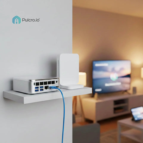Premium Compact Mini Computer System Featuring Snappy Intel Core Chipset And No Sweat Software Configuration For Flexible Hardware Upgrades and Effortless Daily Workflow Optimization on shelf.