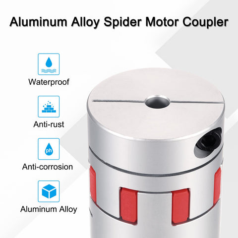 Rock Solid Aluminum Shaft Coupling for 7mm to 10mm Shafts, Flexible Spider Coupler 50mm by 40mm, Plug and Play Jaw Style Shaft Joint Connector for 3D Printers, DIY CNC Routers, Milling Machines, and Motion Control aluminum alloy coupler