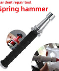 Heavy Duty Compact Auto Body Repair Kit With Sliding Hammer Dent Puller Tool, black handle, silver metal head for easy dent repairs.