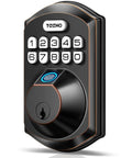 Fingerprint Door Lock With Keyless Entry Electronic Keypad Deadbolt No Fuss Setup Auto Lock 4 Unlock Methods 20 Fingerprints 20 Codes 2 Backup Keys One Time PINs Smart Front Door Lock Oil Rubbed Bronze