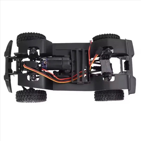 Top view of Chassis Frame Kit For TRX4M AX8560 1 18 Scale RC Car showing wheelbase and wiring details.