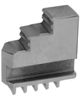 Precision Tuned Three Piece K1180 Self Centering Three Jaw Lathe Chuck Set component showcasing a durable steel jaw design for machining.