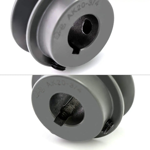Single Groove V Belt Pulley 2.05 Inch OD, 3/4 Inch Fixed Bore, Cast Iron Pulley For V Belt 4L A AX, Heavy Duty Anti Corrosion Drive Wheel For Industrial Equipment