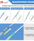 Waterproof Crimp Splice Kit With 150 Copper Splices And PVDF Tubes For Auto And Marine Wiring demonstration diagram