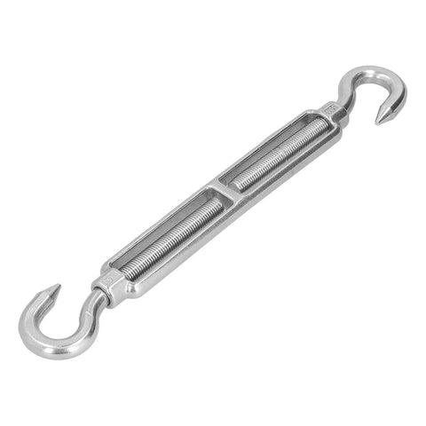 Heavy Duty Stainless Steel Cable Turnbuckle Tensioner Rust Proof Industrial Wire Rope Tightener Adjustable M16 Thread Hardware close-up
