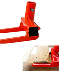 Pallet Buster With Nail Puller Deck Wrecker Pry Bar Heavy Duty Multi Tool For Demolition Nail Extraction Pallet Repair Crowbar Style Pry Tool For Pros And Diy Home Improvement, red steel head on pallet board