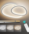 Cloud LED Ceiling Light With Rotatable Edge For Modern Homes White Flush Mount Fixture Dimmable Kitchen And Dining Room Lighting Lit And Efficient For Living Room Bedroom And Kids Room with remote control and lighting settings.