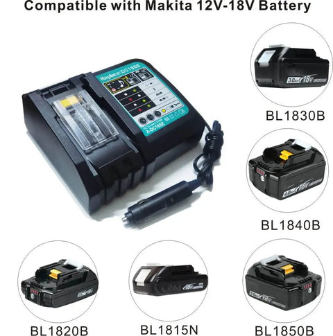 On The Go 18V Battery Car Charger For Li Ion And NiMH Tool Packs Fast Charge In About An Hour Or Less with battery compatibility