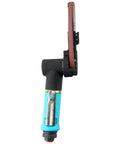 Knockout Heavy Duty Pneumatic Air Belt Sander With 360 Swivel Handle For Weld Prep And Rust Stripping built tough, close-up of sander side view.