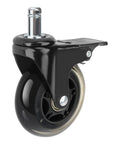 3 Inch Swivel Caster Wheel With Brake Replacement For Pellet Grills HDW302 Universal Compatibility for Timberline 1300