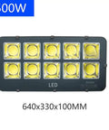 JUDYSSY Home Floodlight, Outdoor Waterproof Led Projection Lamp with 10 LED lights, 500W power, size 640x330x100MM.
