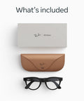 Gen 2 Headliner Smart AI Glasses With 3K Ultra HD Video package with glasses, case, and box laid out.
