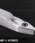 Carbide wood-turning tool cutter in a silver metal holder with screw-in insert