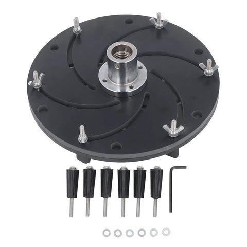 No-Nonsense 300mm Black Wood Lathe Chuck With Reinforced Alloy Body For Straight Spins And Rock-Solid Clamping Force On Bowl Turning Tasks, detailed view.