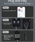 Endoscope Camera 5.5mm with 1920P HD Borescope, 8 Adjustable LED Lights, Semi-Rigid Snake Cable, IP67 Waterproof, 16.4ft Cable, Single Lens, Works with iOS and Android, Plug And Play Via UseePlus App setup steps on phone