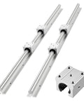 SBR25 Linear Rail Kit With Two 47.24 Inch Rails And Four Bearing Blocks Fully Supported Shaft For Cutting Milling Drilling And Grinding